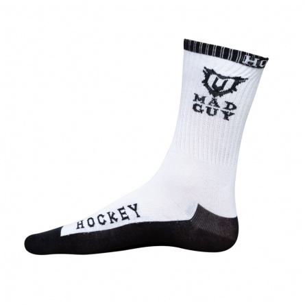 Носки хоккейные Strike Regular MAD GUY (бел/черн)  фото 1
