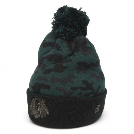 Шапка Chicago Blackhawks, зел.-милитари, 55-58 59352 фото 1