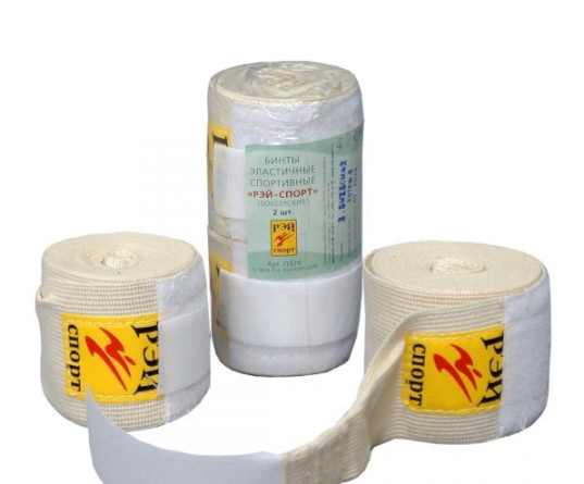 Бинт боксерский 2 шт петля+липучка хлопок 1,5м П32Х/1,5 фото 2